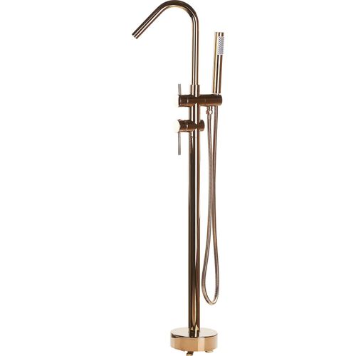 BELIANI Wannenarmatur Kupfer Chrom Messing Zink Freistehend