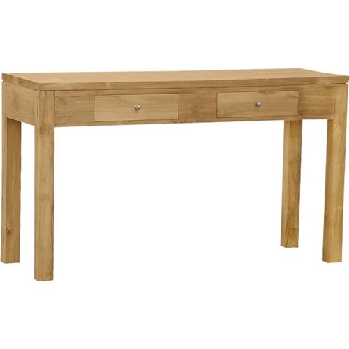 150x45cm Teak Konsolentisch Hestral mit 2 Schubladen Massivholz Wetterfest