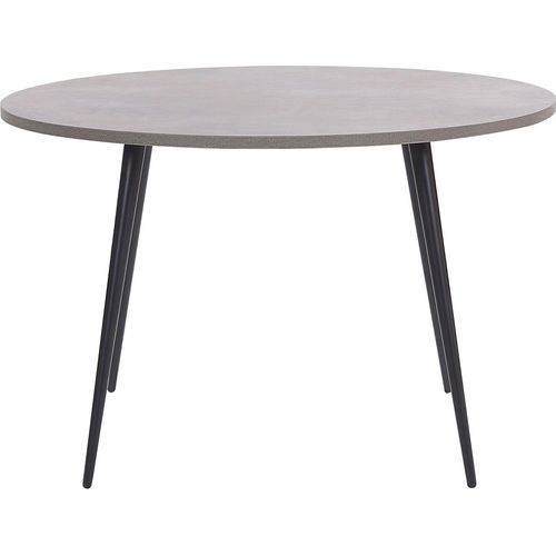 BELIANI Esstisch Grau / Schwarz 120 cm aus MDF-platte und Metall in Betonoptik Wohnzimmer Esszimmer Salon Küche Rund Minimalistisch Modern