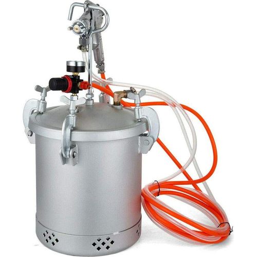 10L Farbspritzpistole Farbbehälter Lackierpistole mit 3mm Düse Farbsprühpistole Druckbehälter Lackierdruckbehälter