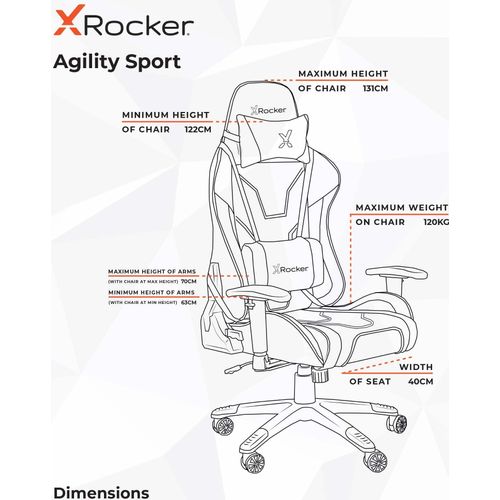 Agility Sport - Esport Office Gaming Chair - Blue