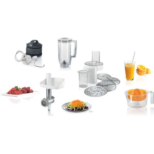 Bosch MUM58259, 3,9 l, Edelstahl, Weiß, Tasten, Mixen, 1,1 m, 2,7 kg