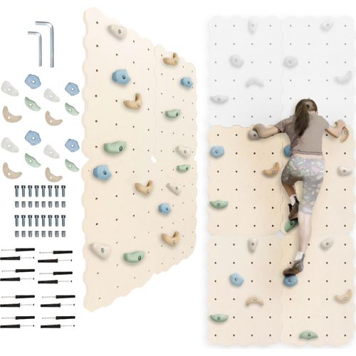 MAMOI® Kletterwand für kinderzimmer, Klettergerüst und spielgeräte indoor, Klettern mit Klettergriffe für kinder, Klettersteine, Kletterturm mit Griffe, Turngeräte