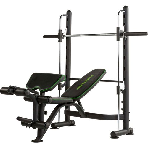 Tunturi Smithmachine SM60, Kraftstation, Hantelbank negativ, Beintraining, Situps, verstellbare Langhantelstütze