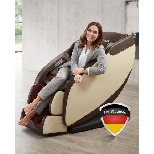 Massagesessel WELCON Prestige II Longlife Kunstleder braun / beige