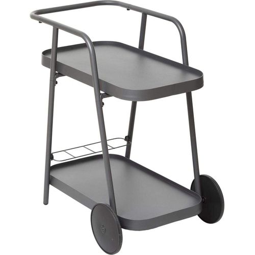 2-stöckiger Servierwagen Easiness in Graphitgrau - 2 Räder - Hespéride