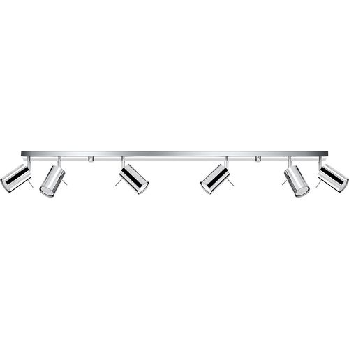 Deckenleuchte RING 6L chrom 6xGU10 40W Stahl 16x6x118cm Sollux Lighting