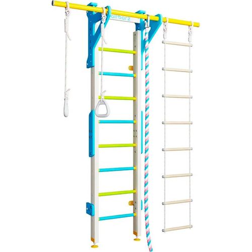 Sprossenwand Eco 2 farbenfroh | Turnwand Holz Eco 2 | Wand-Klettergerüst Eco 2