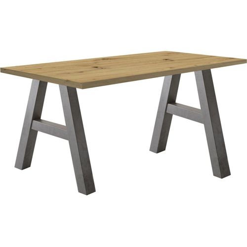 Schreibtisch Edi 5 140 x 70 x 75 Bürotisch graphit/asteiche 13629