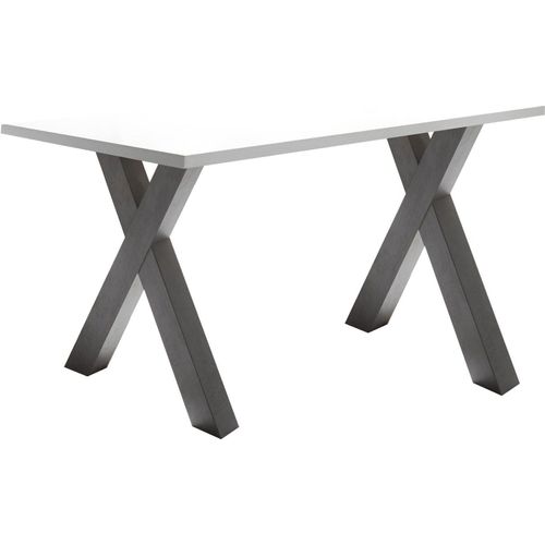Computertisch Edie 8 160 x 70 x 75 Schreibtisch graphit/weiß matt lack 13685
