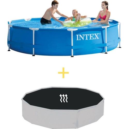 Intex Metal Frame Pool - 305 x 76 cm - Inklusive Solarsegel