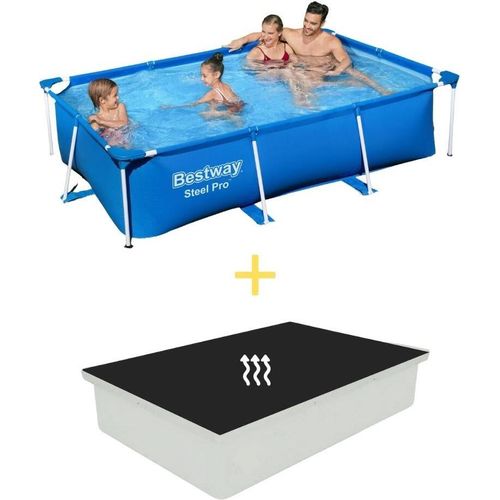Bestway Pool - Steel Pro - 259 x 170 x 61 cm - Inklusive Solarsegel