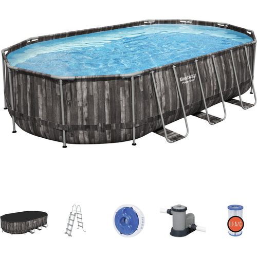 Bestway Metallrahmen-Ovalpool 6,10 × 3,66 × 1,22 m
