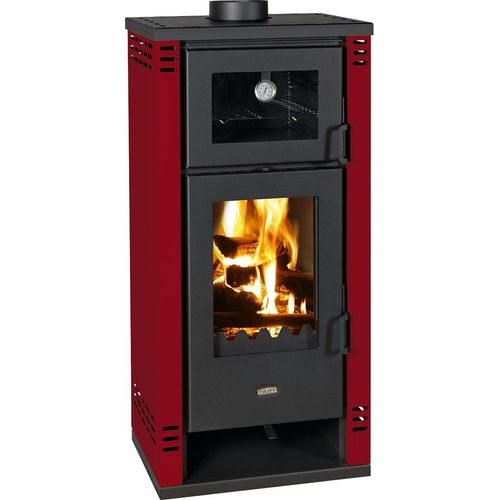 Kaminofen mit Backfach PRITY K2 GT F Burgundy – 8,1kW, A+