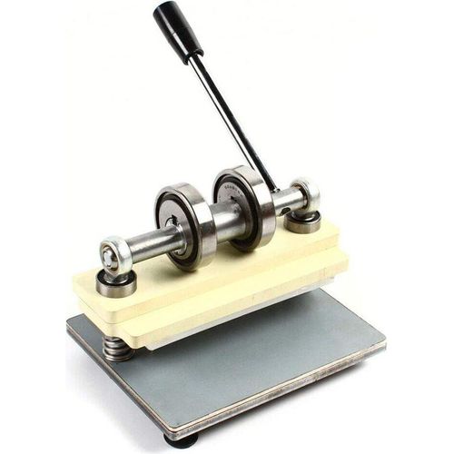 Formmaschine Manuell Leder Prägemaschinen Prägepresse PVC Manual Stanzmaschine Bronzier Tool Leather Embossing Lederstanzpresse Prägung Cutter 215x100m