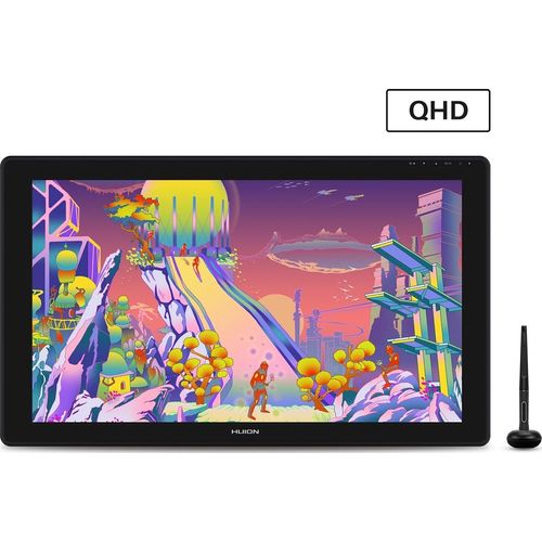Huion Kamvas 24 Plus Grafikzeichnungstablette 140% SRGB mit voll-laminierter QD-LCD-Blendschutzglas-Bildschirm Android-Träger Batteriefreier Stift 8192 Stiftdruckempfindlichkeit Neigung - 23.8inch