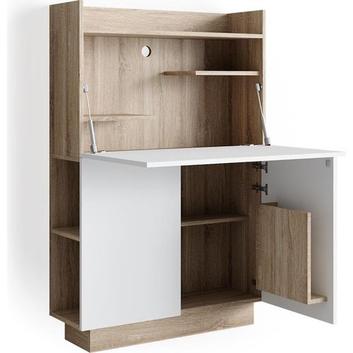 Vicco Sekretär Schreibtisch Alena, 85 x 27 cm, Sonoma/Weiß