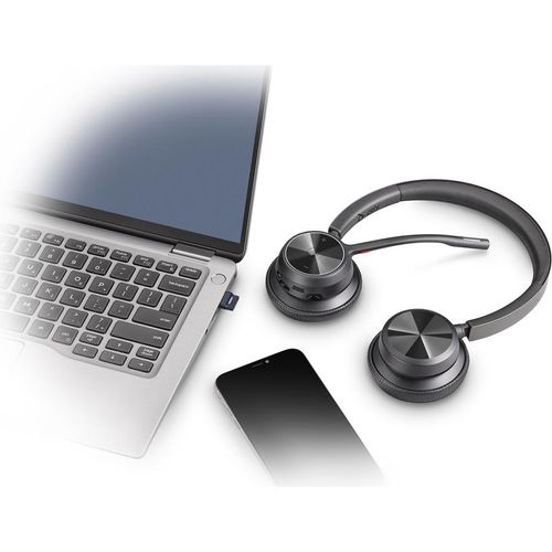 POLY 218476-02 Kopfhörer & Headset Verkabelt & Kabellos Kopfband Büro/Callcenter USB Typ-A Bluetooth Ladestation Schwarz