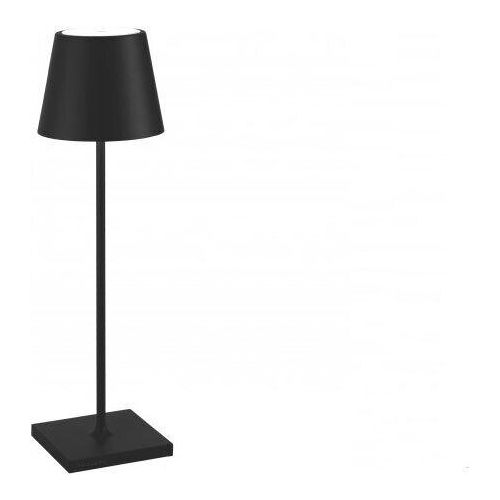 Zafferano Tischleuchte POLDINA PRO BLACK schwarz | Ø11x38cm