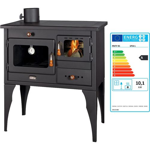 Küchenofen Holzherd Kaminofen Gusseisen Top Prity 1P34L 10.1kw Links