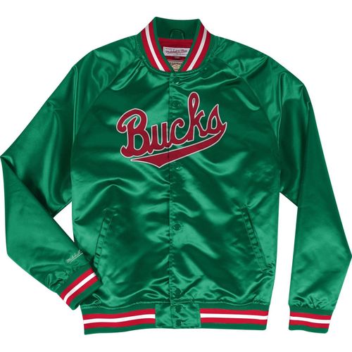 Jacke von Mitchell und Ness Nba Milwaukee Bucks Lightweight STJKMG18013MBUDKGN