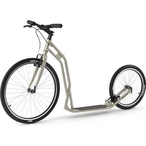 Yedoo S2620 Roller Scooter Tretroller - für Erwachsene und Teenager, bis 130 kg, mit Luftreifen 26/20 und verstelbarem Lenker Silbergold