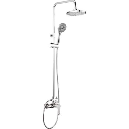 Aufputz-Regenbrause mit Brausebatterie Chromsilber CORIO