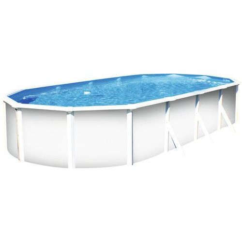 Aufstellpool Stahlwandpool-Set Planet Pool Vision-Pool Classic Solo oval 610x375x120 cm inkl. Einbausimmer weiss