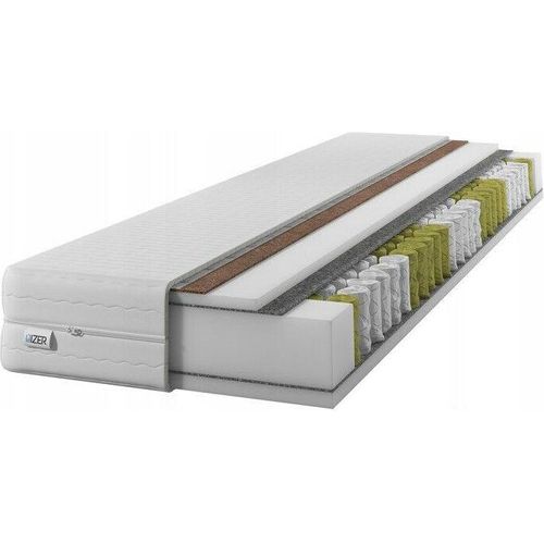 Matratze 120x200 20 cm Taschenfederkern Härtegrad H3 H4 7 zonen Bett Matratzen 2 in 1 kokosfasern Rollmatratze Komfortschaum