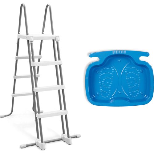 INTEX 28076 - Sicherheitsleiter (122cm) + INTEX 29080 Fußbad