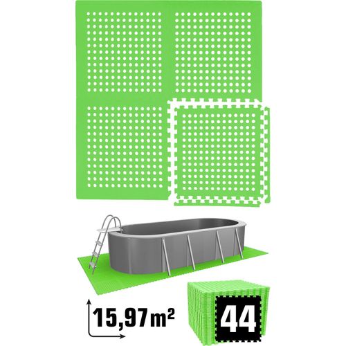 16 m² Poolunterlage - 44 EVA Matten 62x62 - Unterlegmatten Set - Pool Unterlage