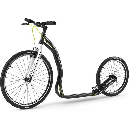 Yedoo Trexx Sport Alloy Roller Scooter Tretroller - für Erwachsene und Teenager, bis 130 kg, mit Luftreifen 26/20 und verstellbarem Lenker Schwarz