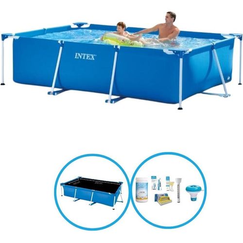 Intex Pool Rectangular Frame 260x160x65 cm - Schwimmbad-Paket