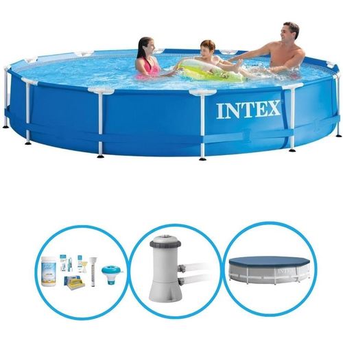 Intex Pool Metal Frame - Schwimmbad-Paket - 366x76 cm