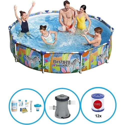 Bestway Pool Steel Pro - Pool Bundel - 305x66 cm