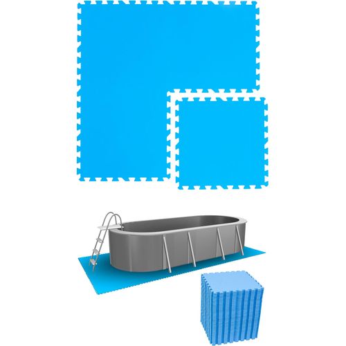 13,1 m² Poolunterlage - 56 EVA Matten 50x50 Pool Unterlage - Unterlegmatten Set