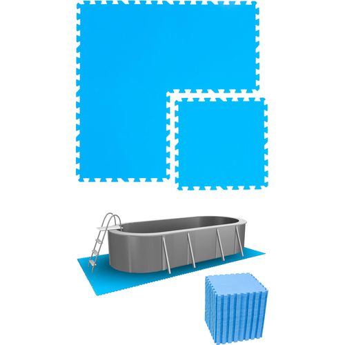 12,1 m² Poolunterlage - 52 EVA Matten 50x50 Pool Unterlage - Unterlegmatten Set