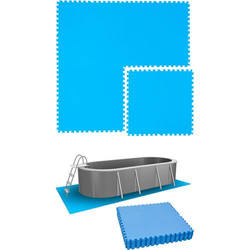 7,6 m² Poolunterlage - 12 EVA Matten 81x81 Pool Unterlage - Unterlegmatten Set