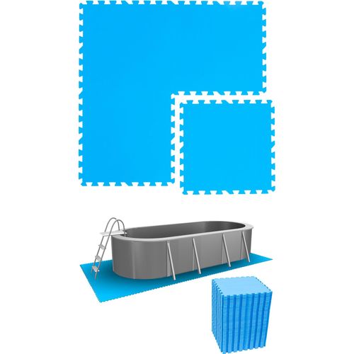 15 m² Poolunterlage - 64 EVA Matten 50x50 Pool Unterlage - Unterlegmatten Set