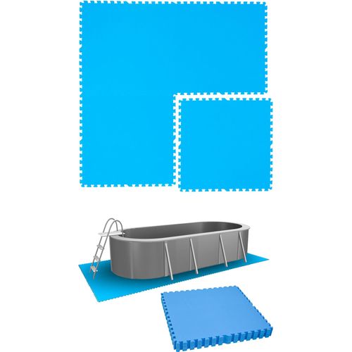 5,1 m² Poolunterlage - 8 EVA Matten 81x81 Pool Unterlage - Unterlegmatten Set