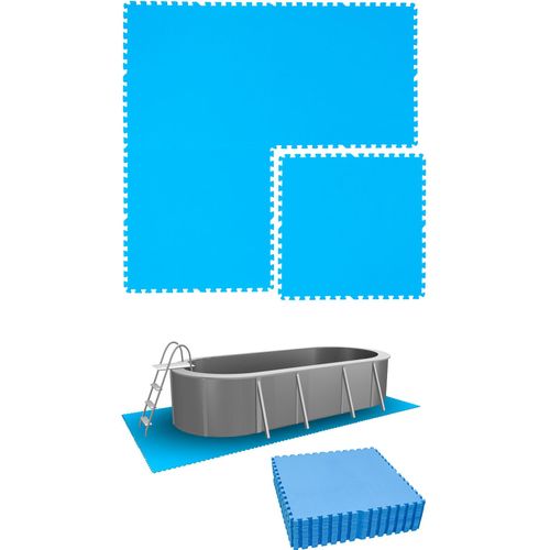 12,6 m² Poolunterlage - 20 EVA Matten 81x81 Pool Unterlage - Unterlegmatten Set