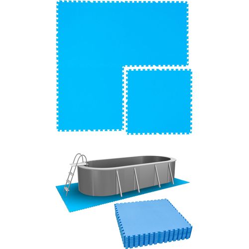 10,1 m² Poolunterlage - 16 EVA Matten 81x81 Pool Unterlage - Unterlegmatten Set