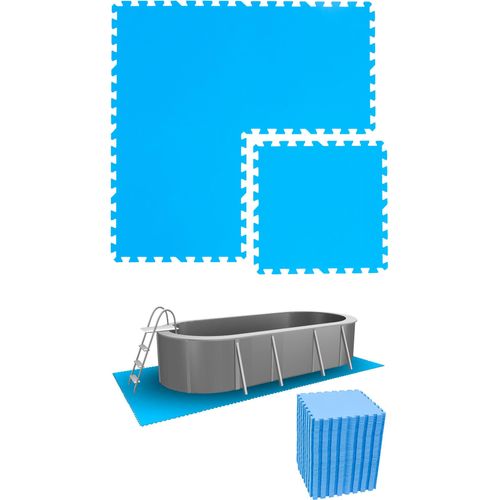 14 m² Poolunterlage - 60 EVA Matten 50x50 Pool Unterlage - Unterlegmatten Set