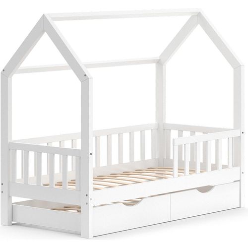 Vitalispa Hausbett Wiki, 80x160 cm mit Gästebett, Weiß