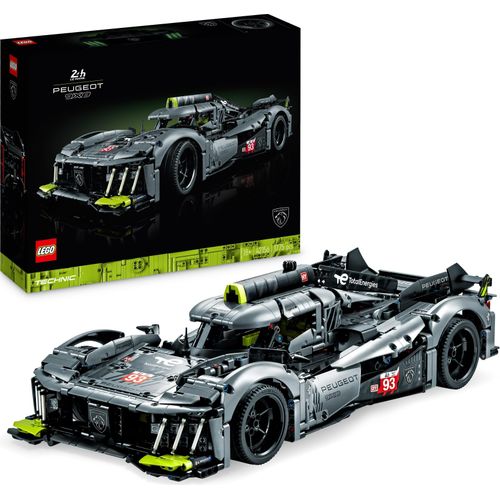 LEGO 42156 Technic PEUGEOT 9X8 24H Le Mans Hybrid Hypercar, legendärer Rennwagen, Modellauto-Bausatz für Erwachsene, Maßstab 1:10, Motorsport-Auto Sammlerstück für Fortgeschrittene