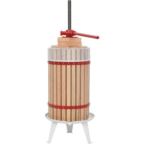 Prolenta Premium - Obst- und Weinpresse mit Stoffbeutel 30 L Eichenholz
