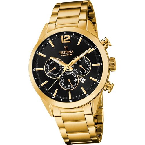 Festina Edelstahl Herren Uhr Armbanduhr gold Elegant D2UF20633/3