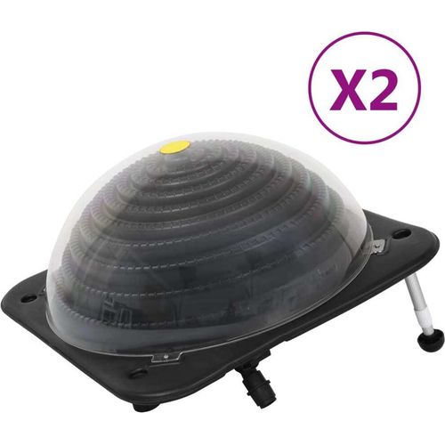 Ankonbej Solarkugel Poolheizung 2 Stk. 75x75x36 cm HDPE Aluminium