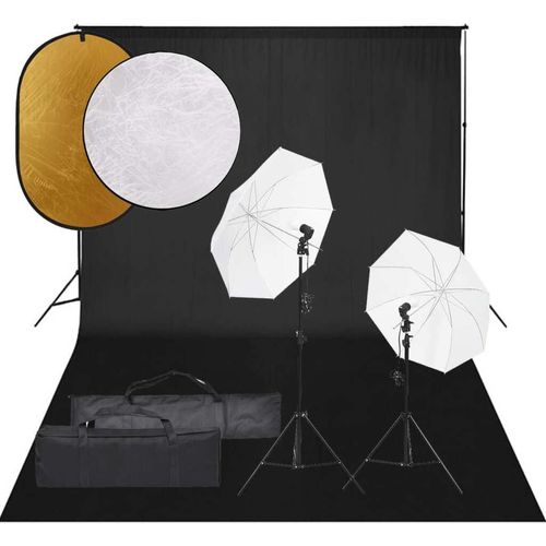 Prolenta Premium - Fotostudio-Set mit Beleuchtung, Hintergrund und Reflektor