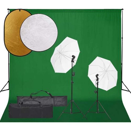 Prolenta Premium - Fotostudio-Set mit Beleuchtung, Hintergrund und Reflektor
